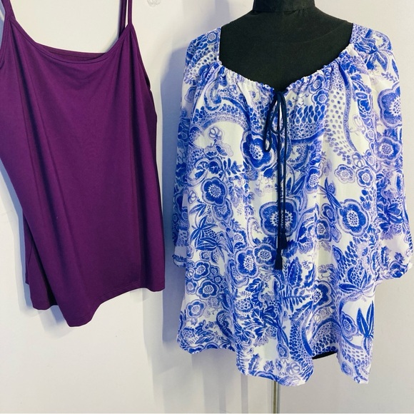 Daisy Fuentes Top (1X)& Land Bryant Camisole( 14-16), Set of 2 - Picture 1 of 15